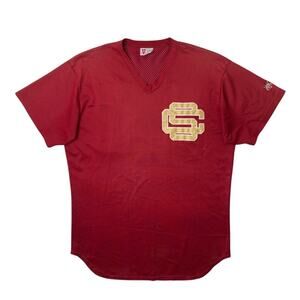 Vintage USC Trojans Baseball Jersey Mens 46 Maroon Golf Victory Custom Athletic